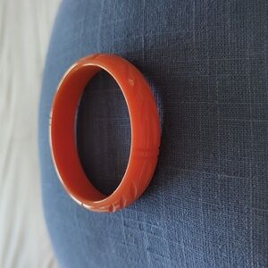 Bow & Crossbones Orange Bangle Maiden Size